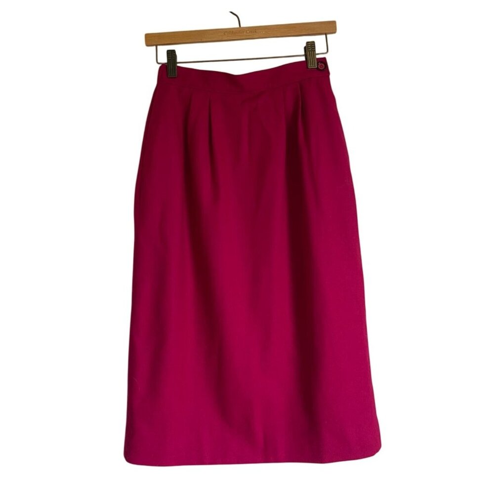 Vintage VTG Pendleton Pink Wool Pencil Skirt Made in USA Size 6